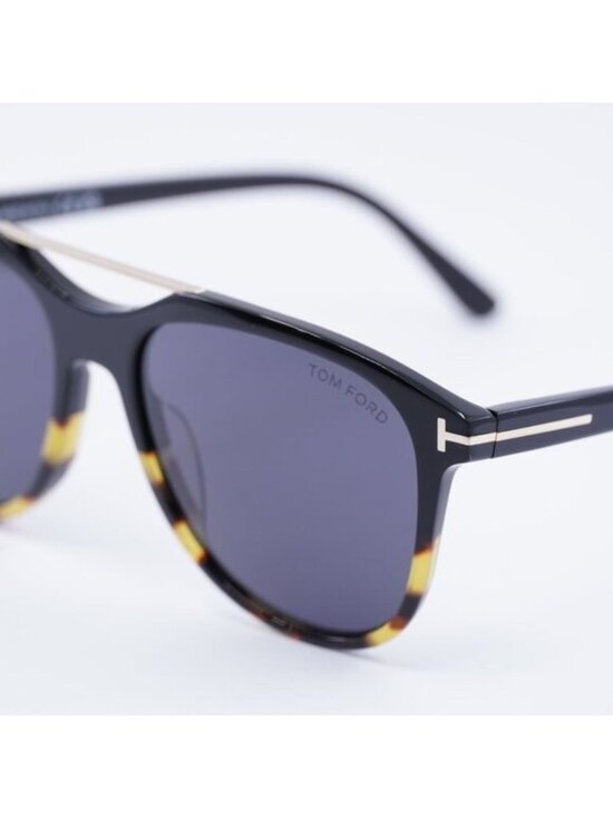 Tom Ford FT1098 05A Damian-02 Sunglasses Black Aviator Frame, Smoke Lenses main image 9